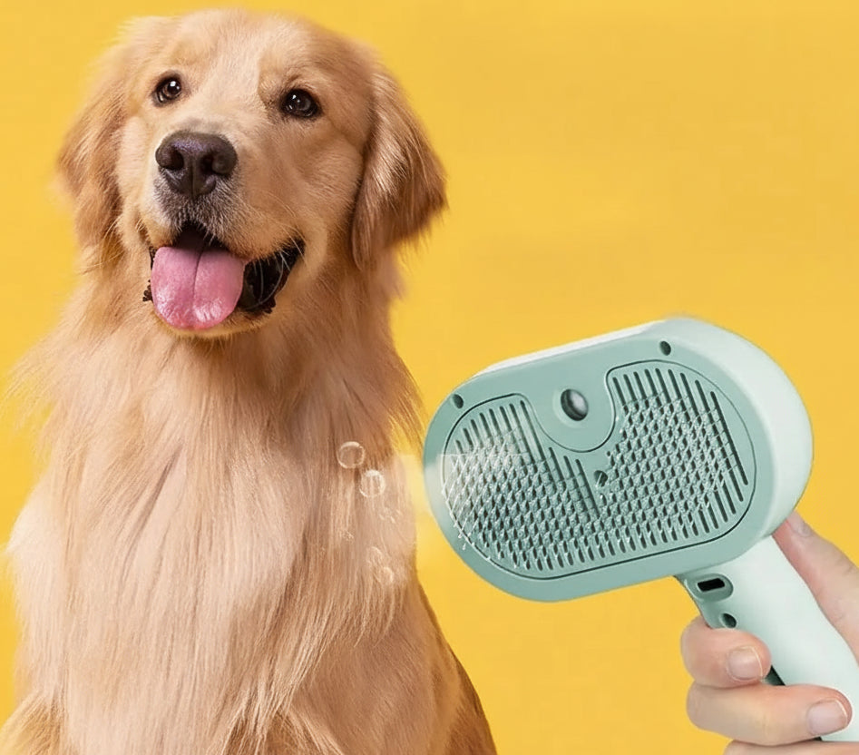 Cepillo de Vapor 3 en 1 para Mascotas | Tukusito™ Limpieza y Masaje